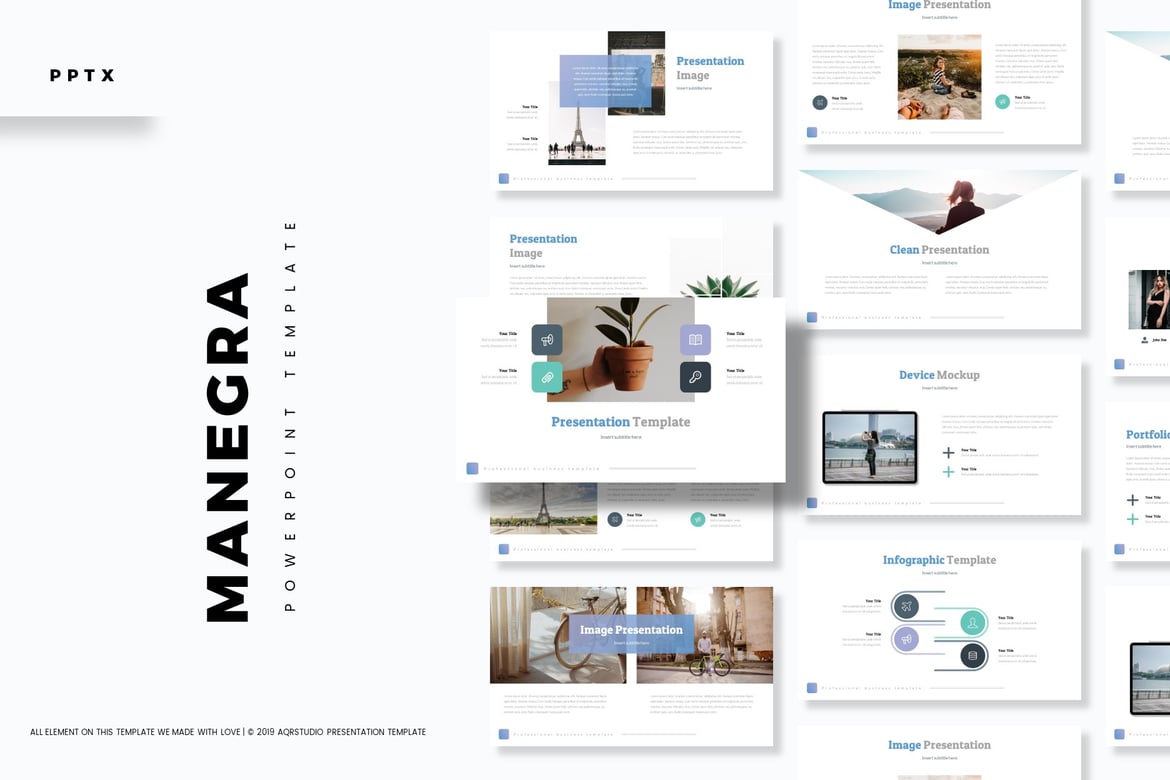 Manegra - Template PowerPoint Serbaguna yang Menarik
