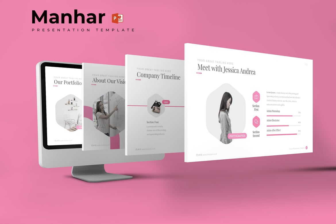 Template Presentasi Manhar - Powerpoint Kreatif dan Minimalis