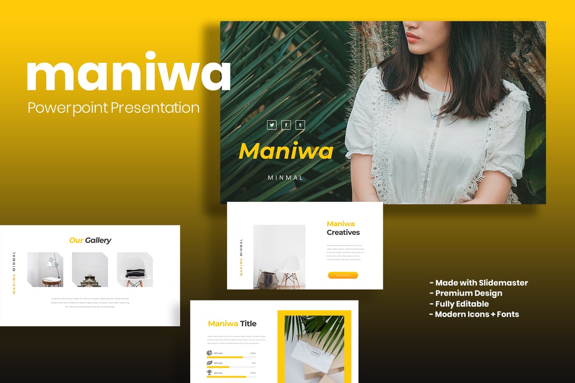 Template Powerpoint Maniwa - Solusi Presentasi Kreatif Anda