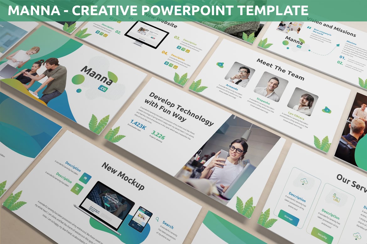 Manna - Template Powerpoint Kreatif dan Modern