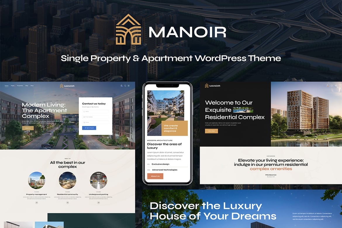 Manoir: Tema WordPress Real Estate Modern dan Stylish