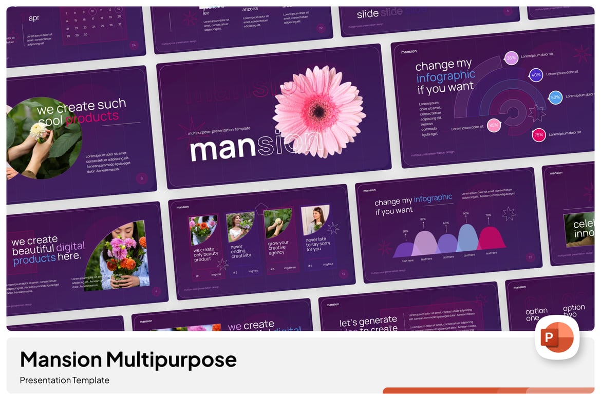 Template Presentasi Serbaguna Mansion - PowerPoint