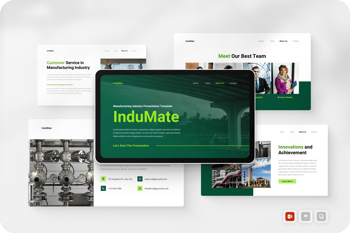Template Presentasi PowerPoint untuk Industri Manufaktur yang Modern dan Mudah Digunakan