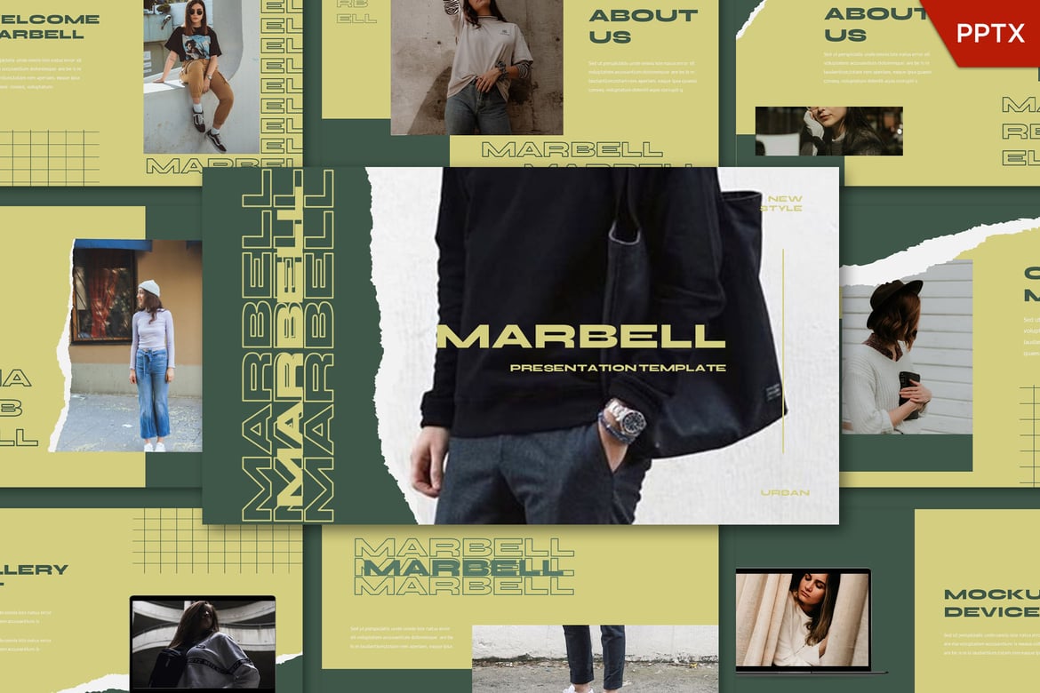 Template PowerPoint Marbell yang Menarik dan Profesional