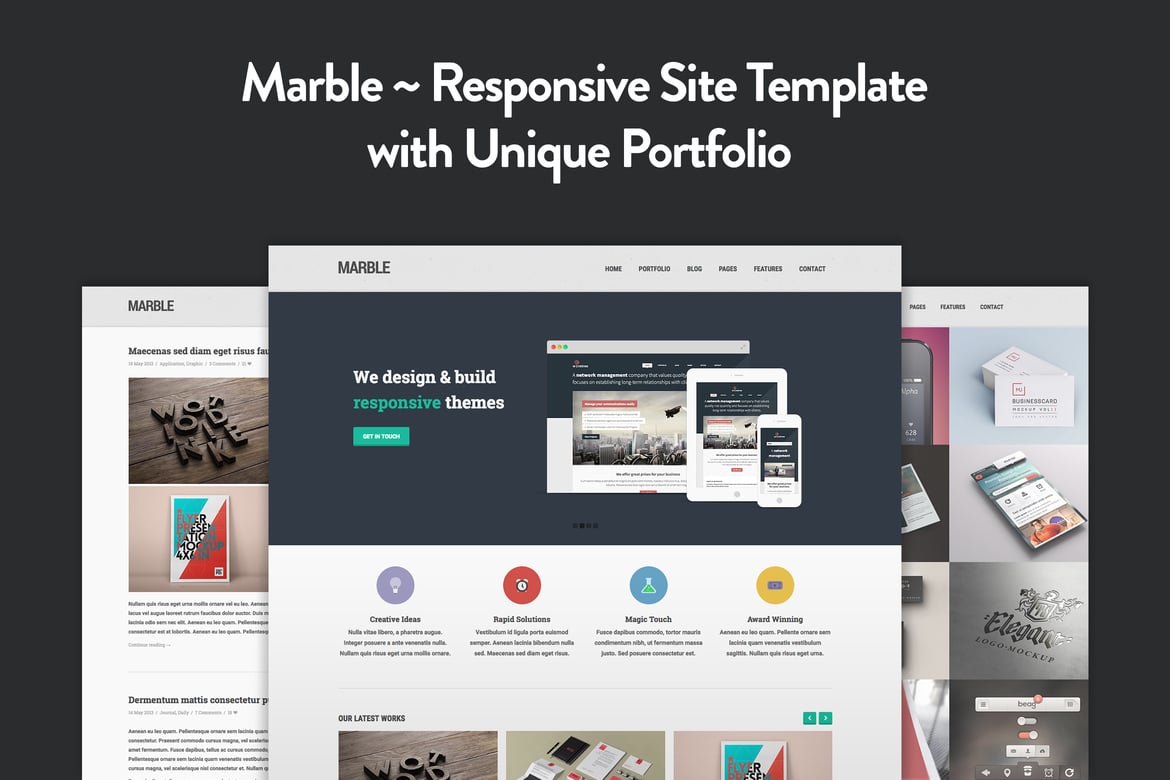 Template Website Marble - Desain Responsif dan Modern untuk Portfolio Anda