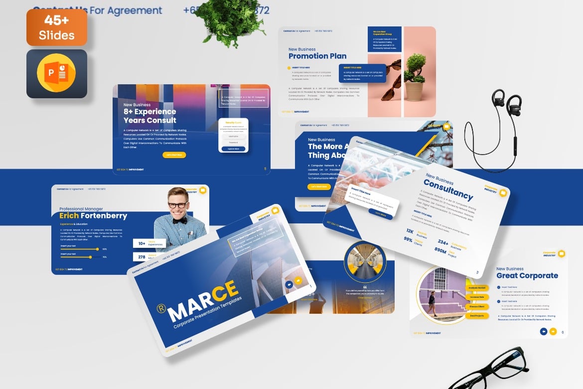 Template Powerpoint Marce - Solusi Presentasi Profesional Anda