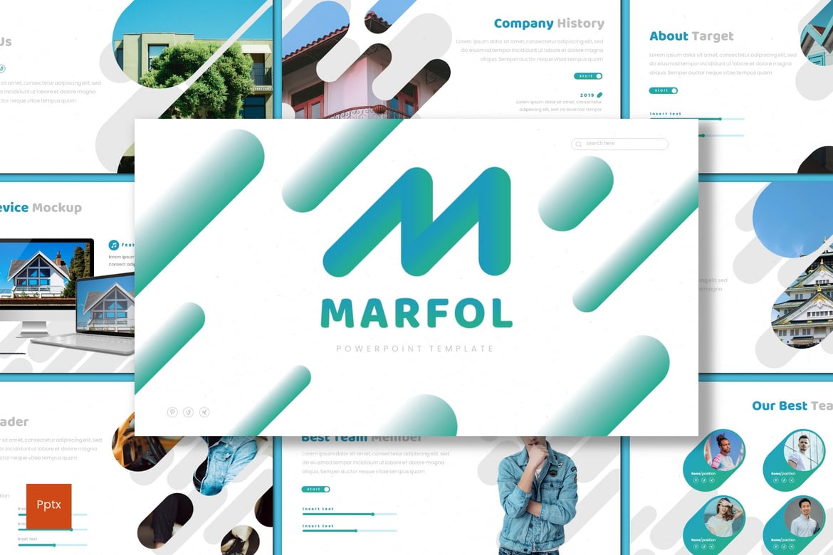 Template Presentasi PowerPoint Marfol - Kreatif dan Profesional