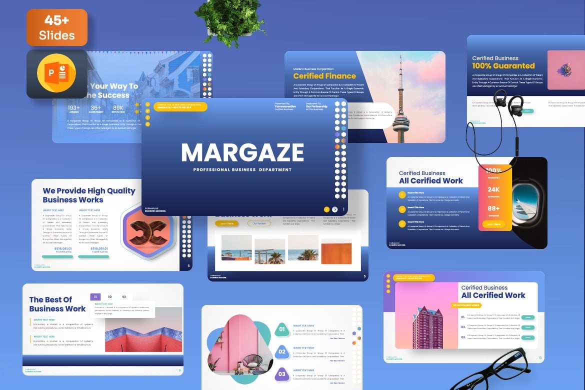 Margaze - Template Presentasi PowerPoint Profesional