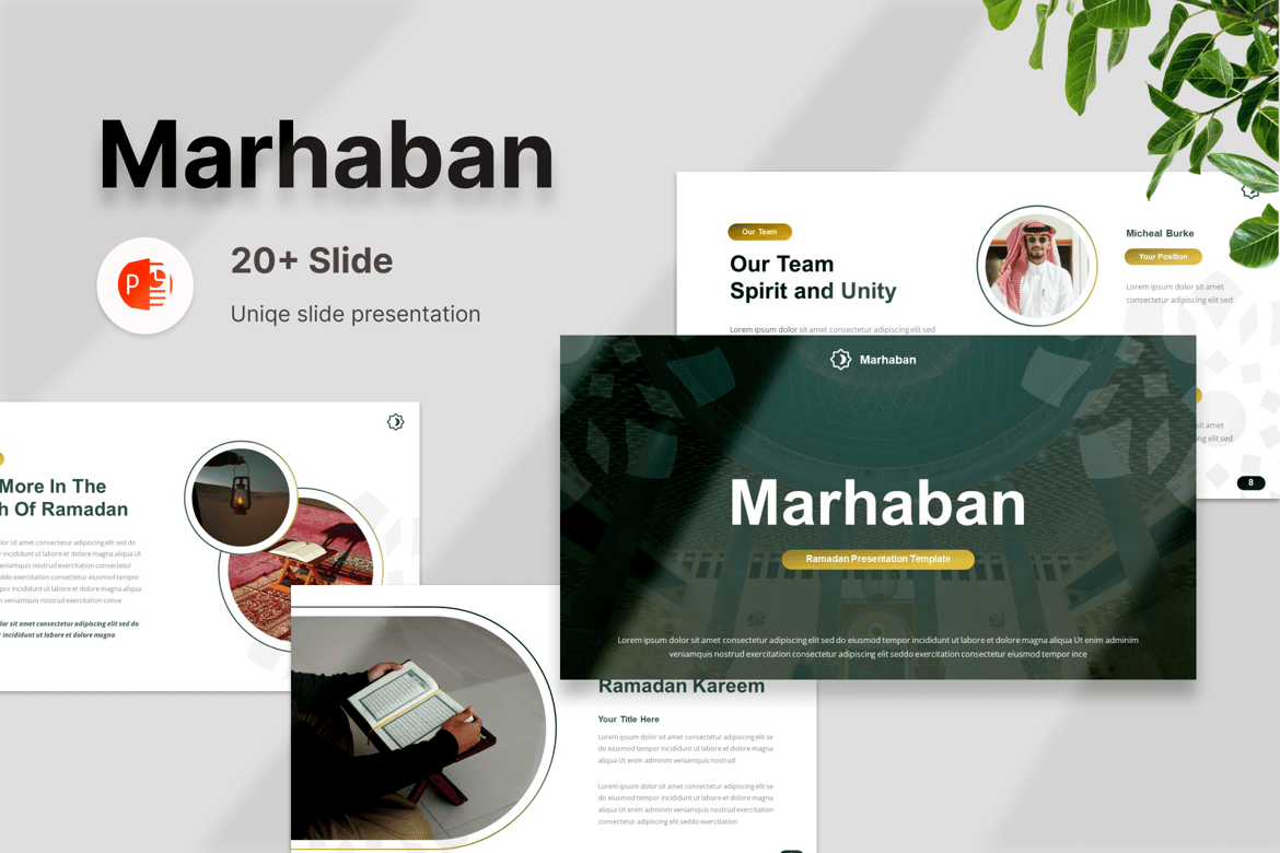 Template Powerpoint Marhaban – Sambut Ramadan Kareem dengan Elegan