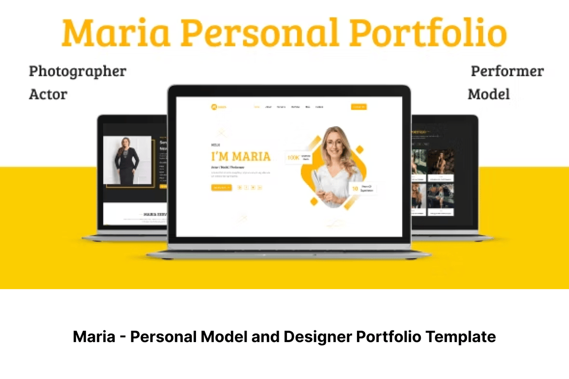 Maria - Template Website Portofolio Pribadi yang Kreatif dan Responsif