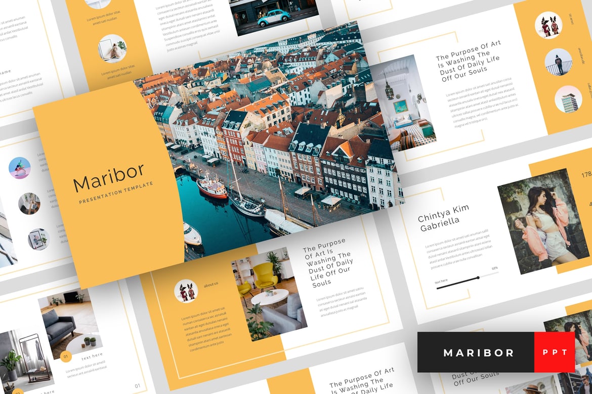 Maribor - Template PowerPoint Kreatif yang Menarik