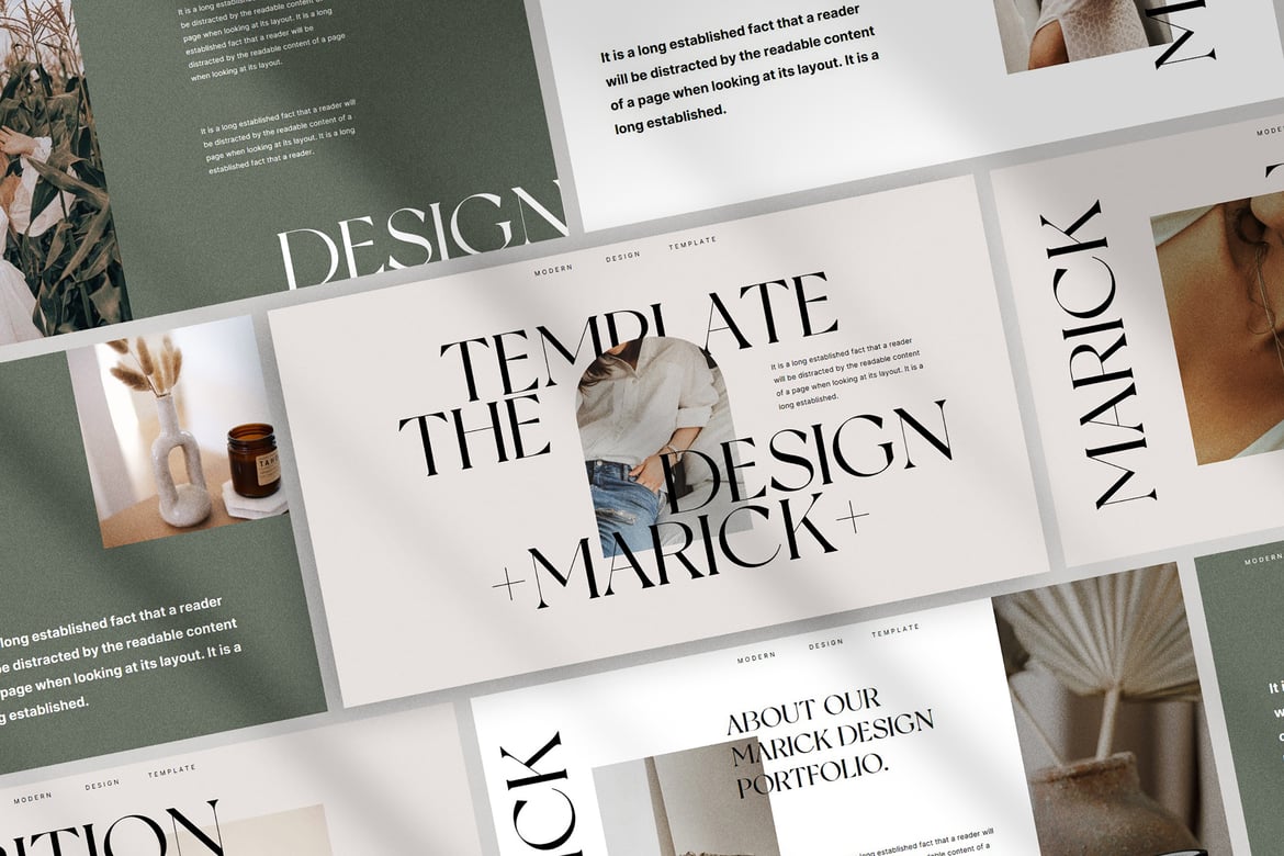 Template Presentasi PowerPoint Marick - Modern dan Elegan