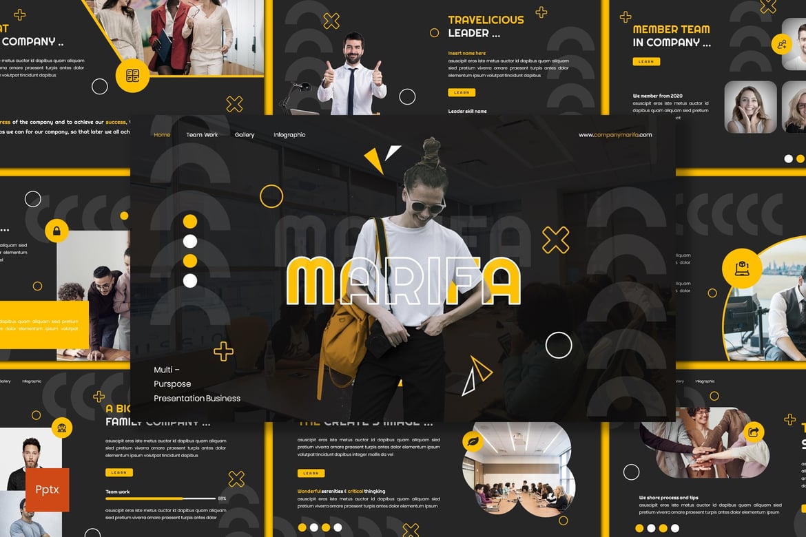 Template Presentasi PowerPoint Marifa - Solusi Kreatif untuk Setiap Kebutuhan