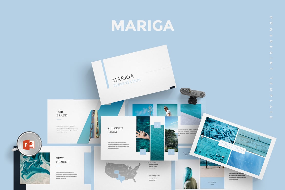 Template Powerpoint Mariga - Solusi Presentasi Kreatif Anda