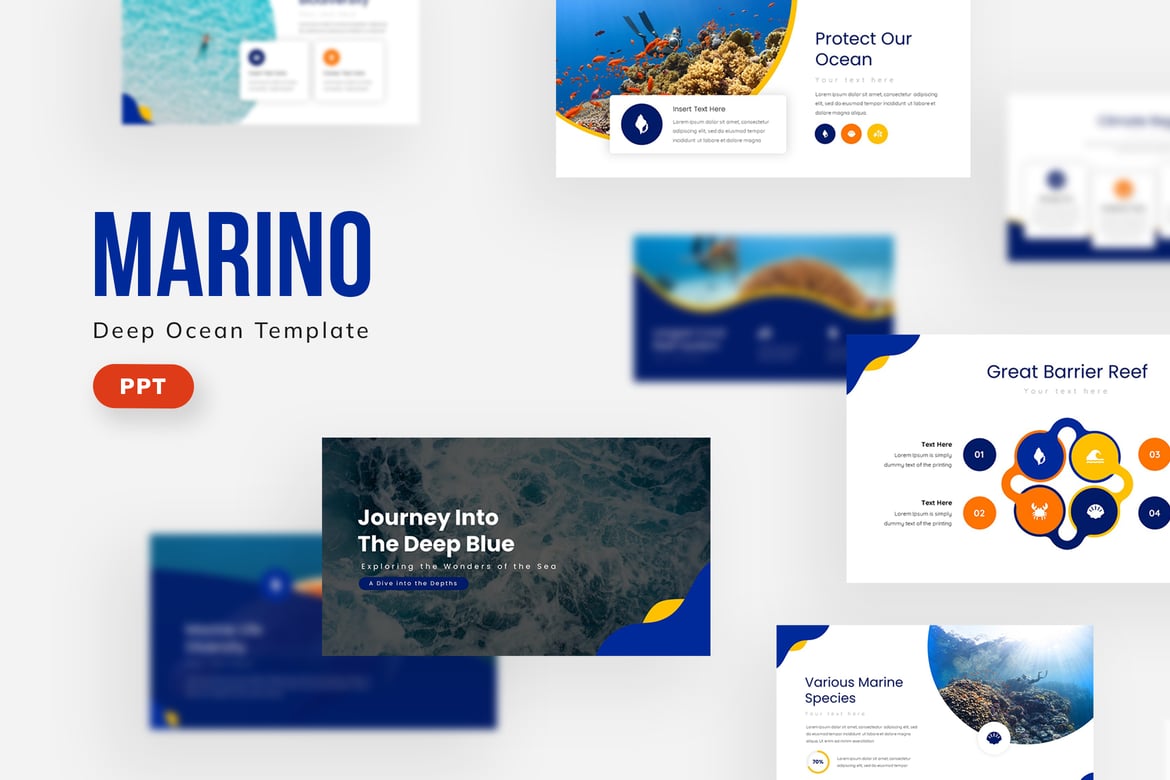 Template Powerpoint Marino - Solusi Presentasi Profesional Anda