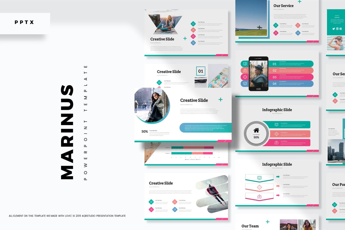 Template PowerPoint Marinus - Solusi Presentasi Profesional