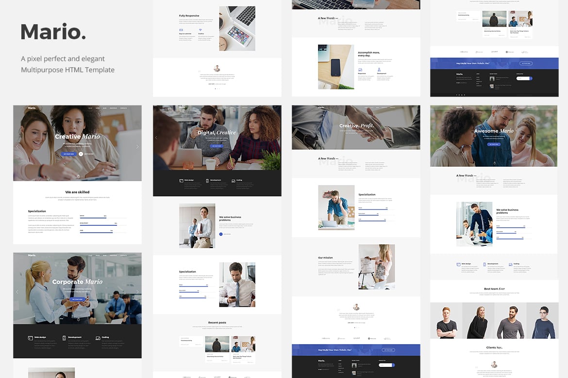 Template Website Kreatif Mario - Solusi Modern untuk Berbagai Kebutuhan