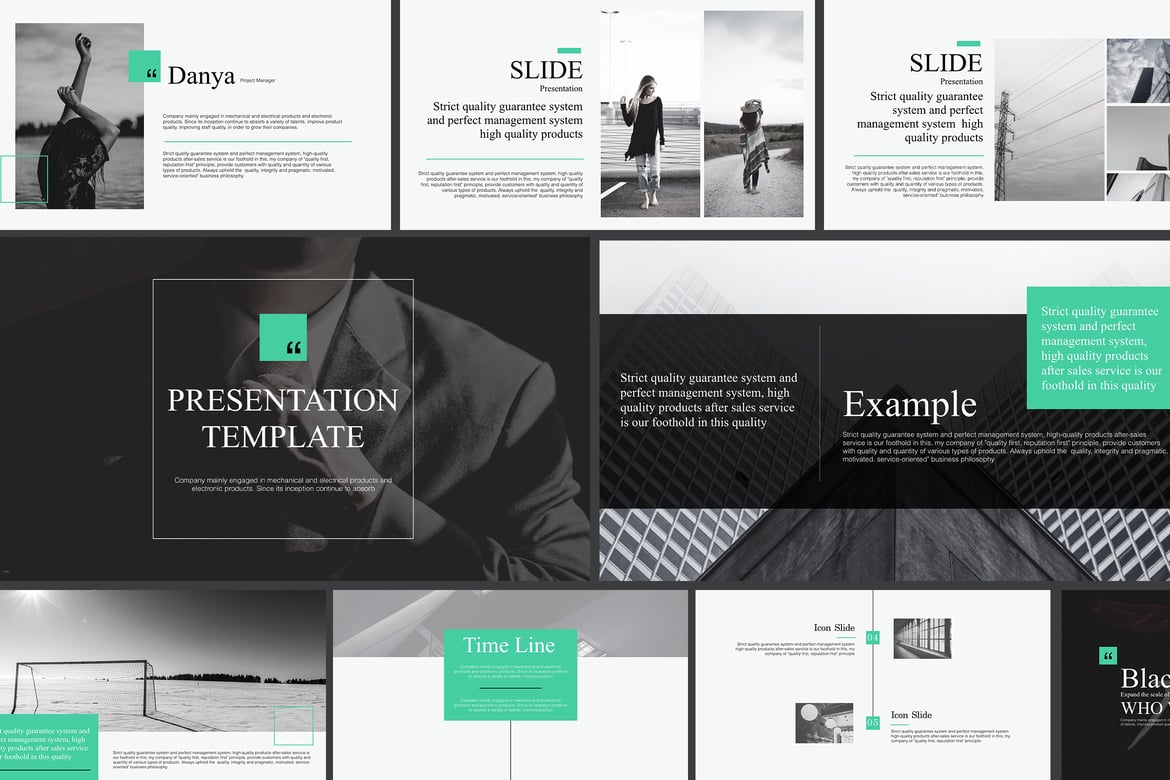 Template Presentasi PowerPoint Mark - Desain Bersih dan Profesional