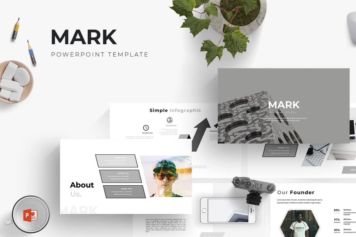 Template Powerpoint Mark - Solusi Presentasi Profesional Anda