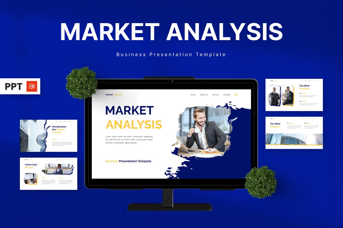 Analisis Pasar - Template Presentasi PowerPoint Profesional