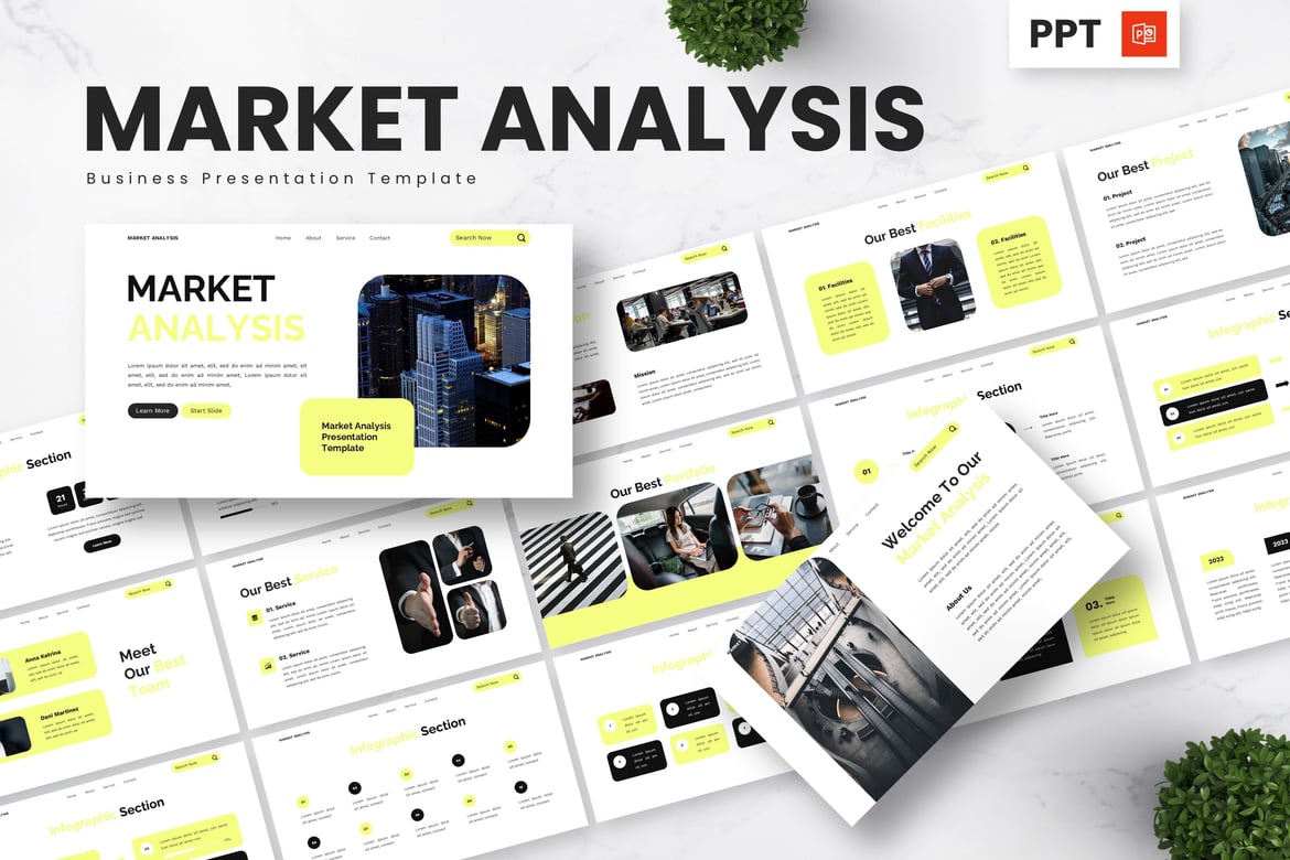 Template Powerpoint Analisis Pasar yang Menarik dan Profesional