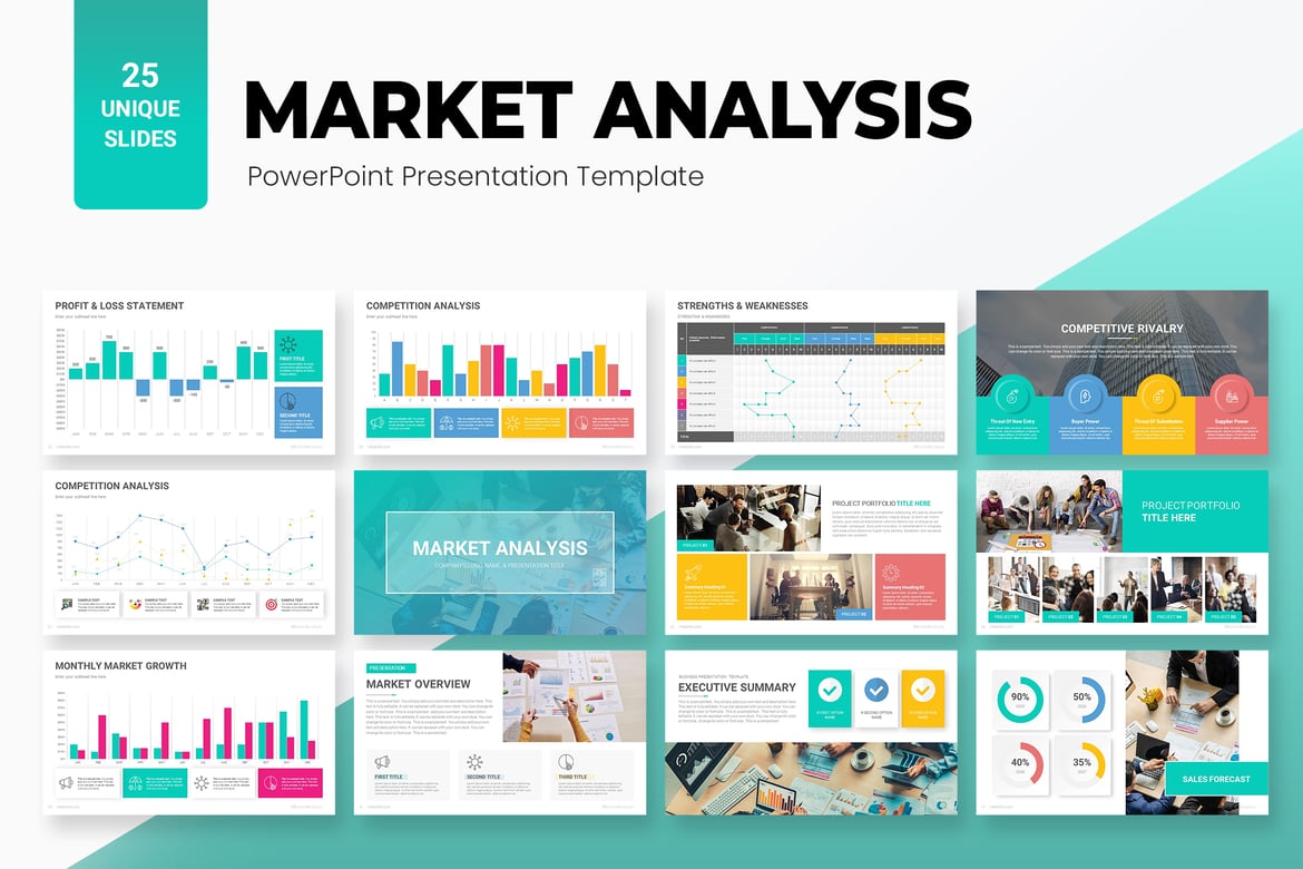 Template PowerPoint Analisis Pasar yang Menarik dan Efektif