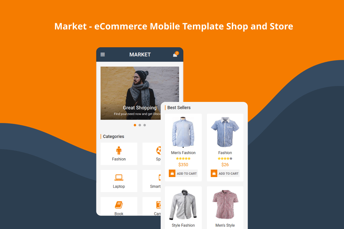 Template Website eCommerce Mobile untuk Toko dan Toko Online