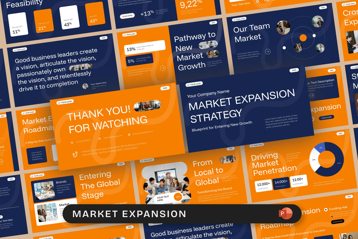 Template Presentasi PowerPoint untuk Ekspansi Pasar yang Efektif