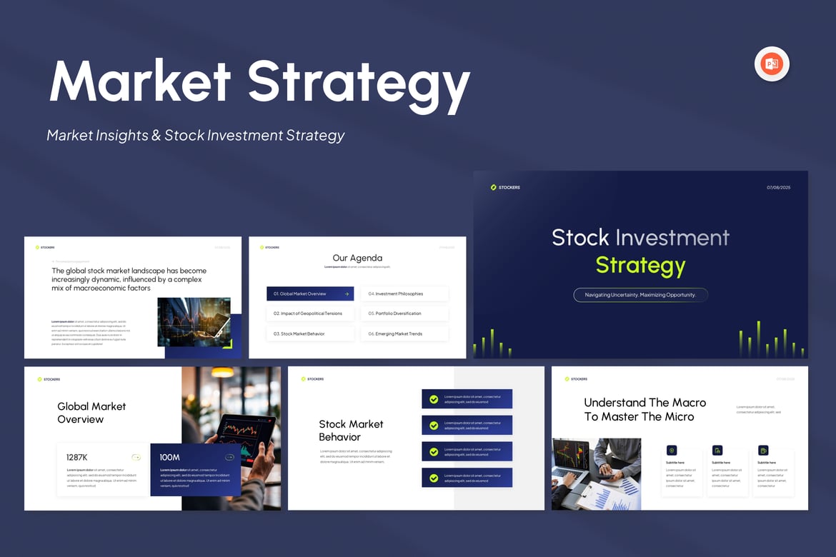 Template Presentasi Strategi Investasi dan Analisis Pasar