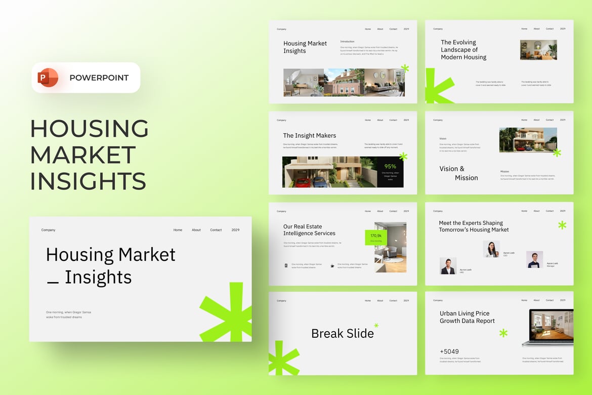 Template PowerPoint Insight Pasar yang Profesional dan Modern