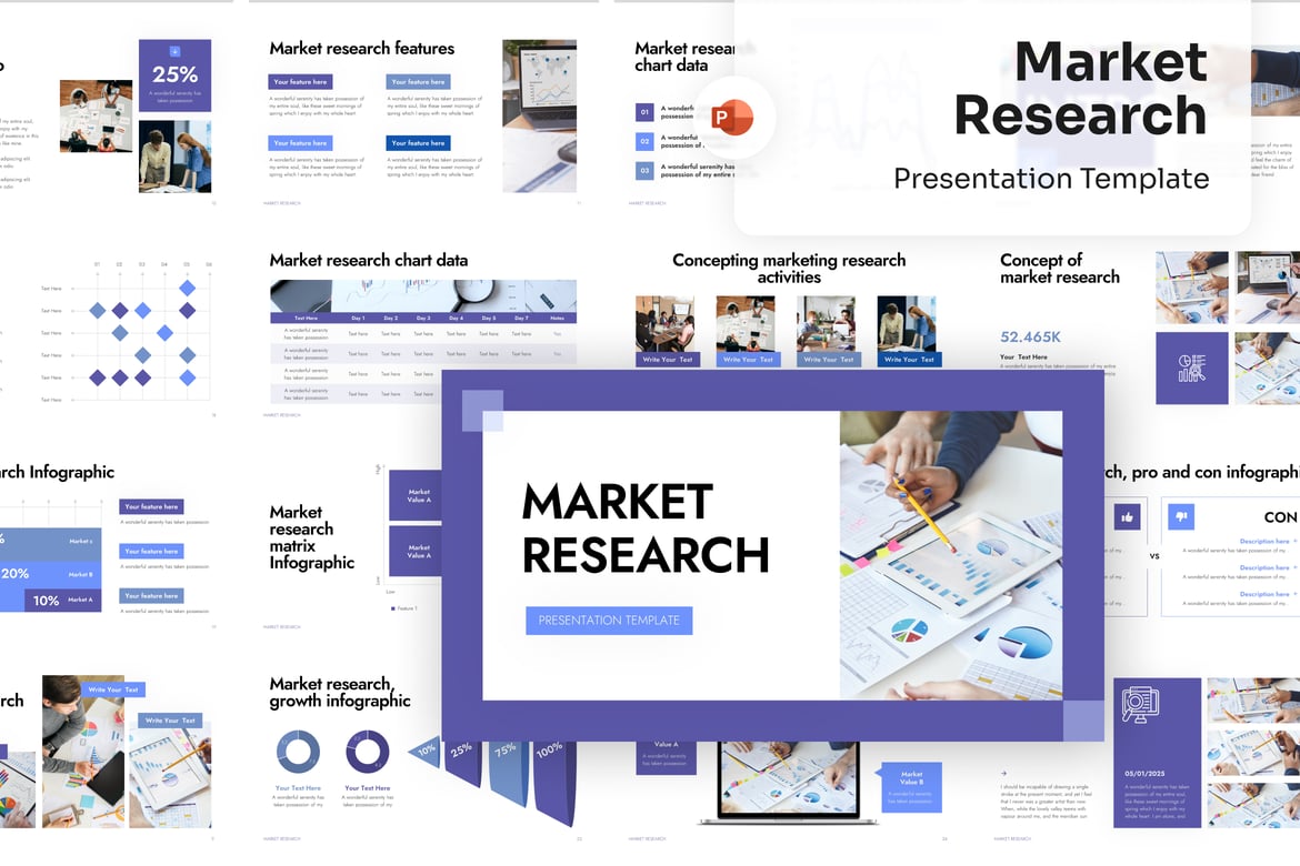 Template PowerPoint Riset Pasar yang Menarik dan Efektif