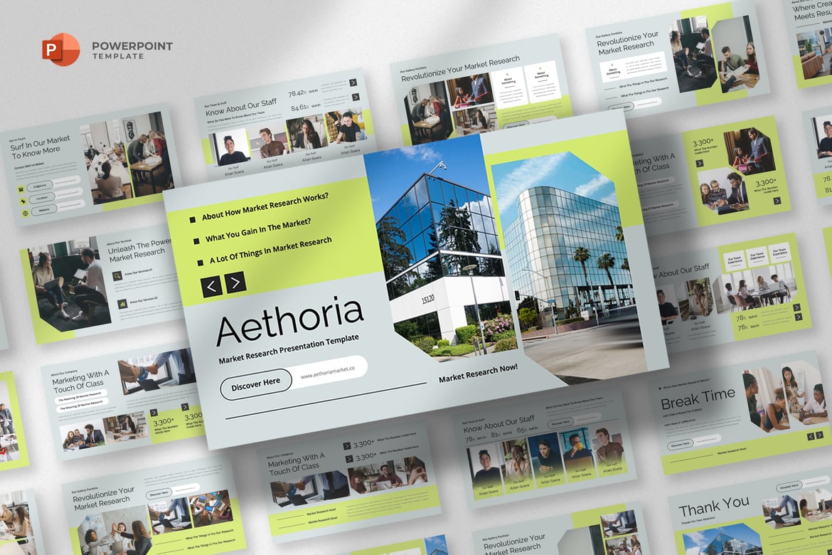 Template Powerpoint Riset Pasar yang Modern dan Profesional