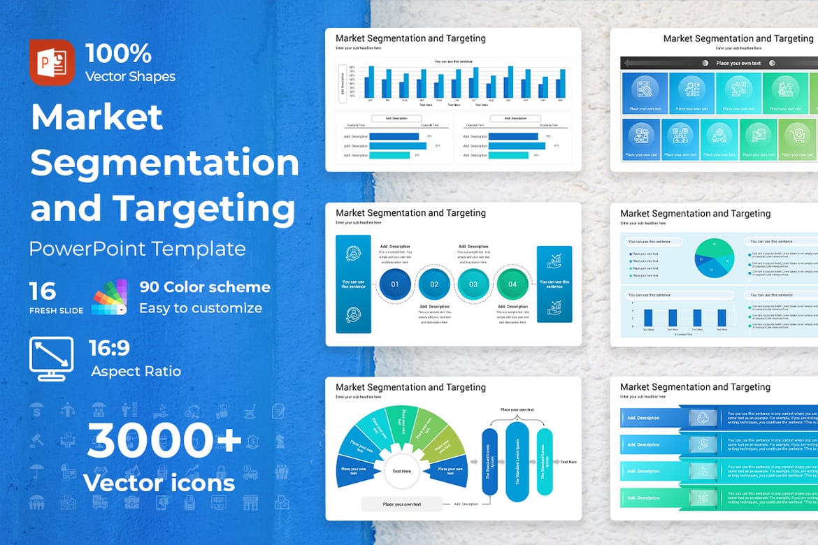 Template PowerPoint Segmen Pasar dan Penargetan yang Menarik