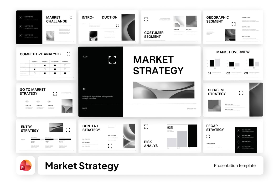 Template Presentasi Strategi Pemasaran yang Profesional