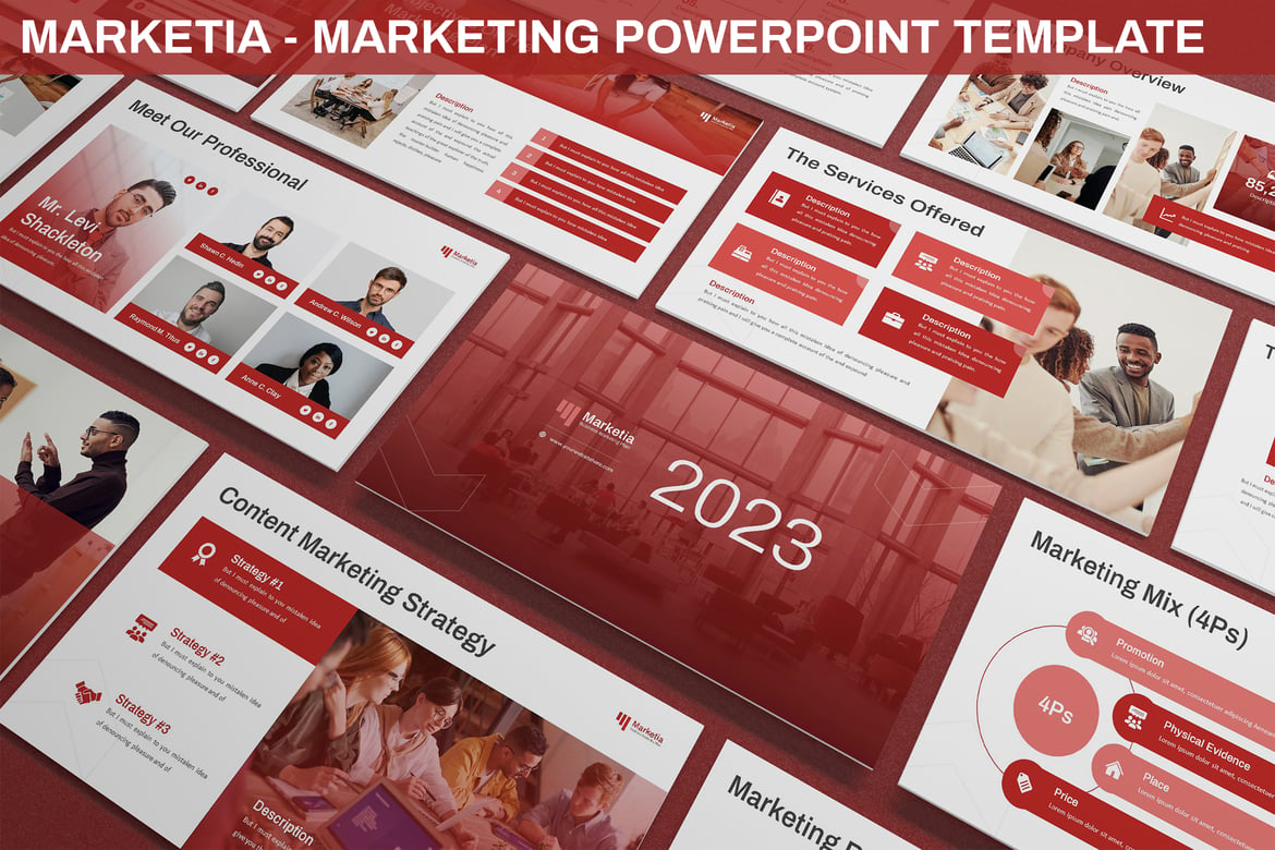 Marketia - Template Powerpoint Pemasaran yang Menginspirasi