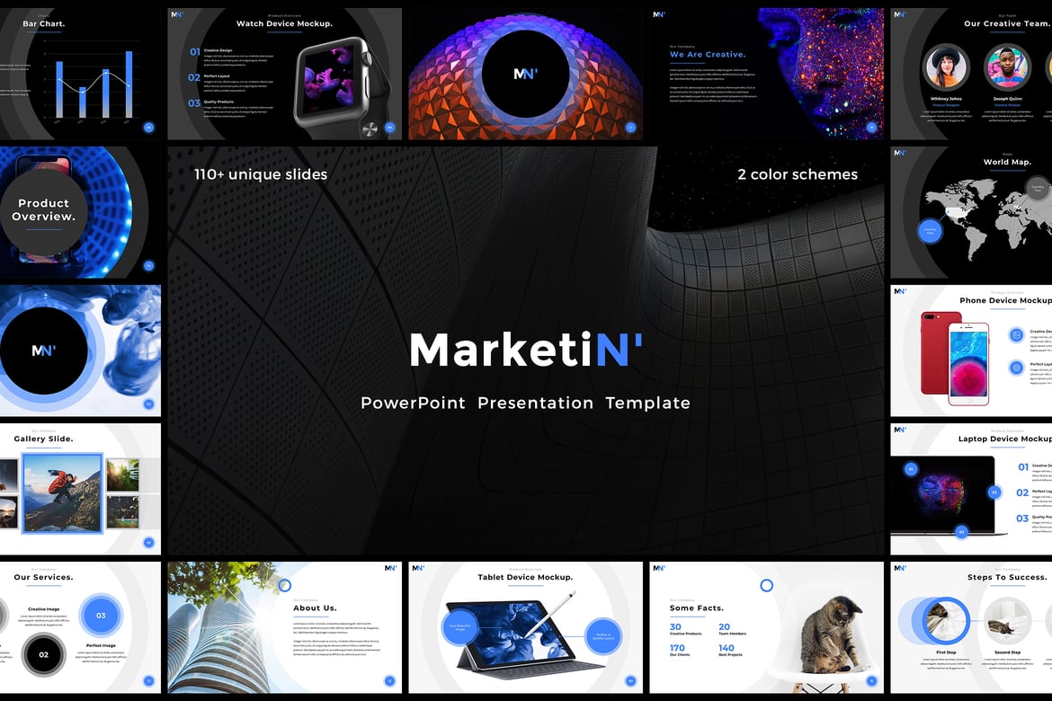 Template Presentasi PowerPoint Marketin’ yang Menakjubkan