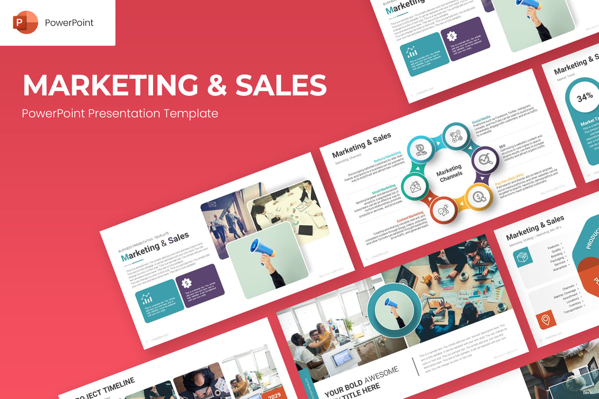Template PowerPoint Pemasaran dan Penjualan yang Efektif