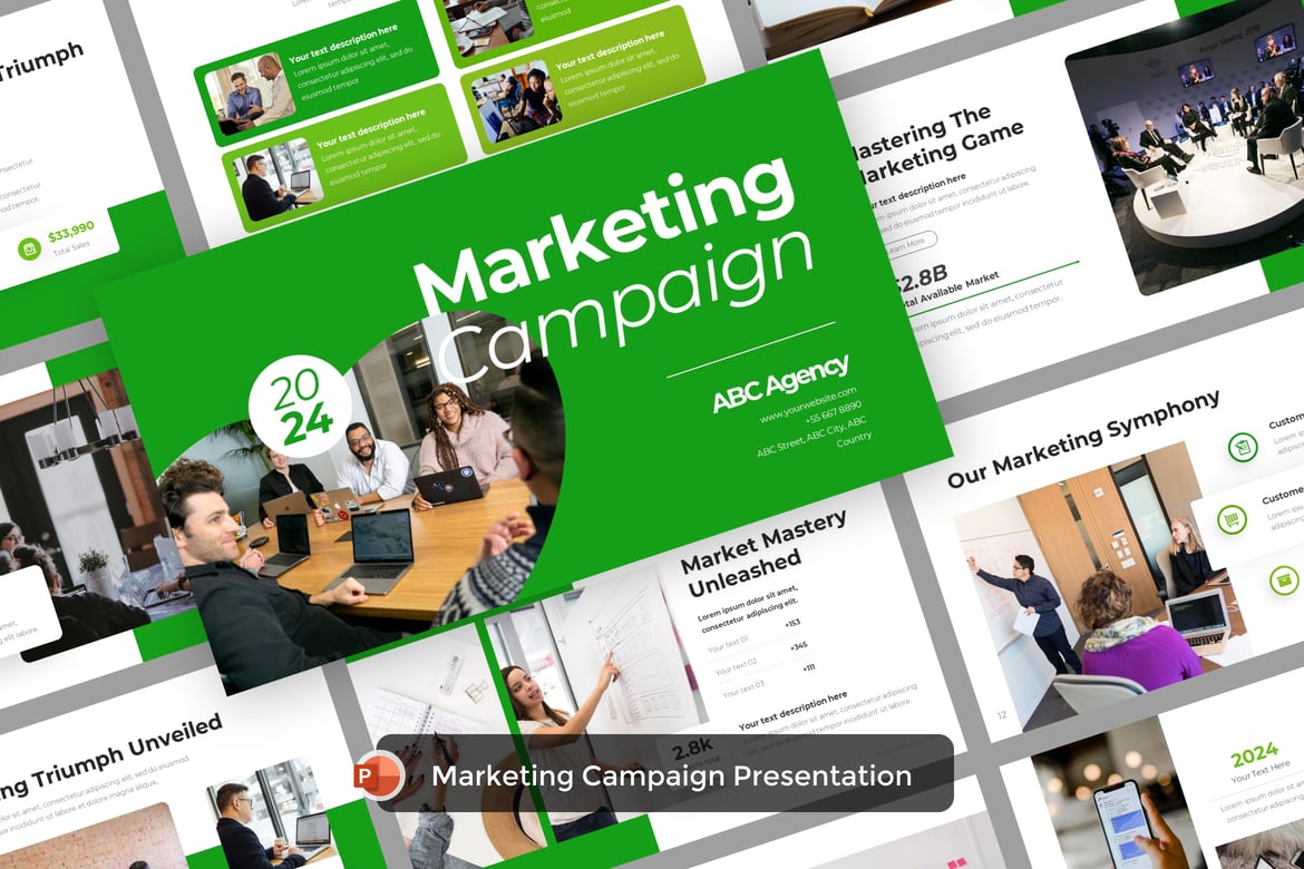 Template PowerPoint untuk Kampanye Pemasaran yang Menarik