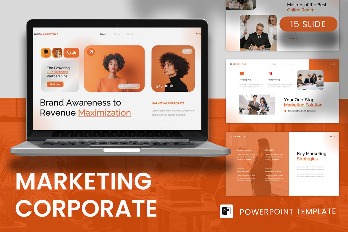 Template Presentasi PowerPoint Marketing Profesional