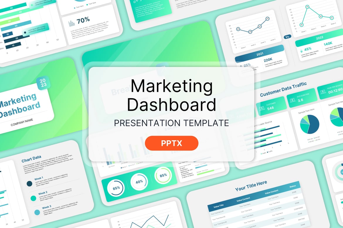 Template Dashboard Pemasaran - Powerpoint yang Inovatif
