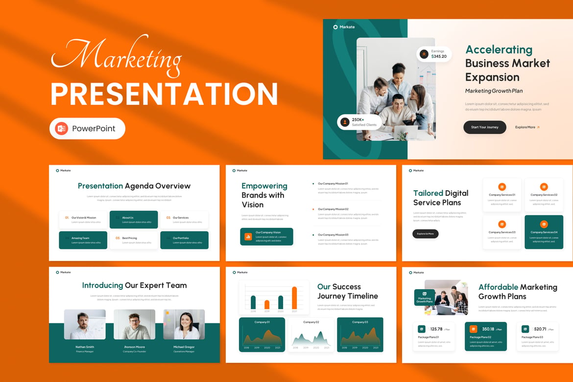 Template Presentasi Rencana Pertumbuhan Pemasaran yang Menarik dan Profesional