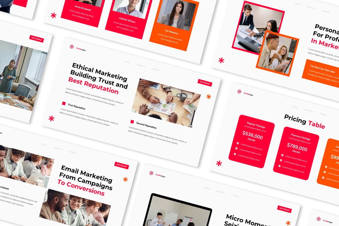 Template Presentasi Powerpoint Inovasi Pemasaran yang Menarik
