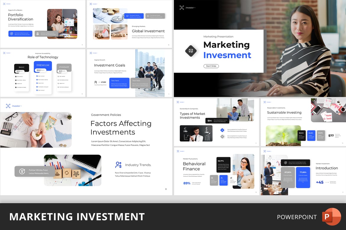 Template Presentasi Investasi Pemasaran yang Menarik dan Profesional
