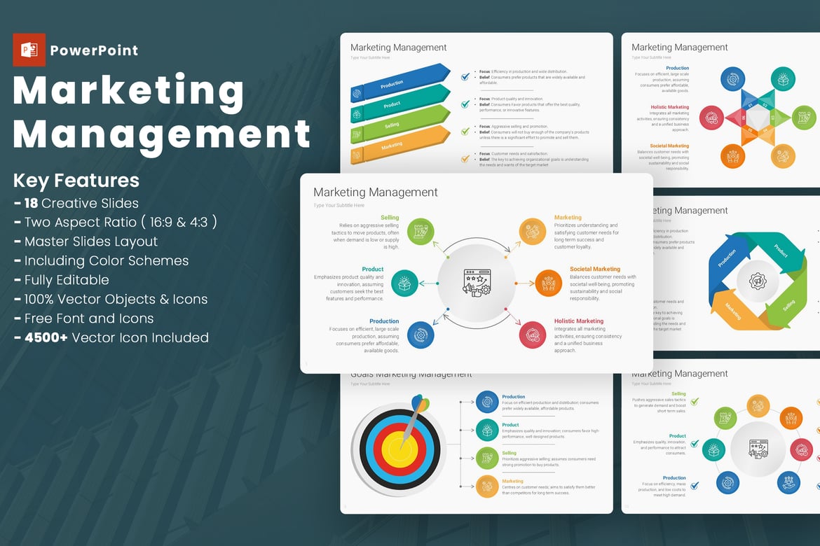 Template PowerPoint Manajemen Pemasaran yang Menarik dan Praktis