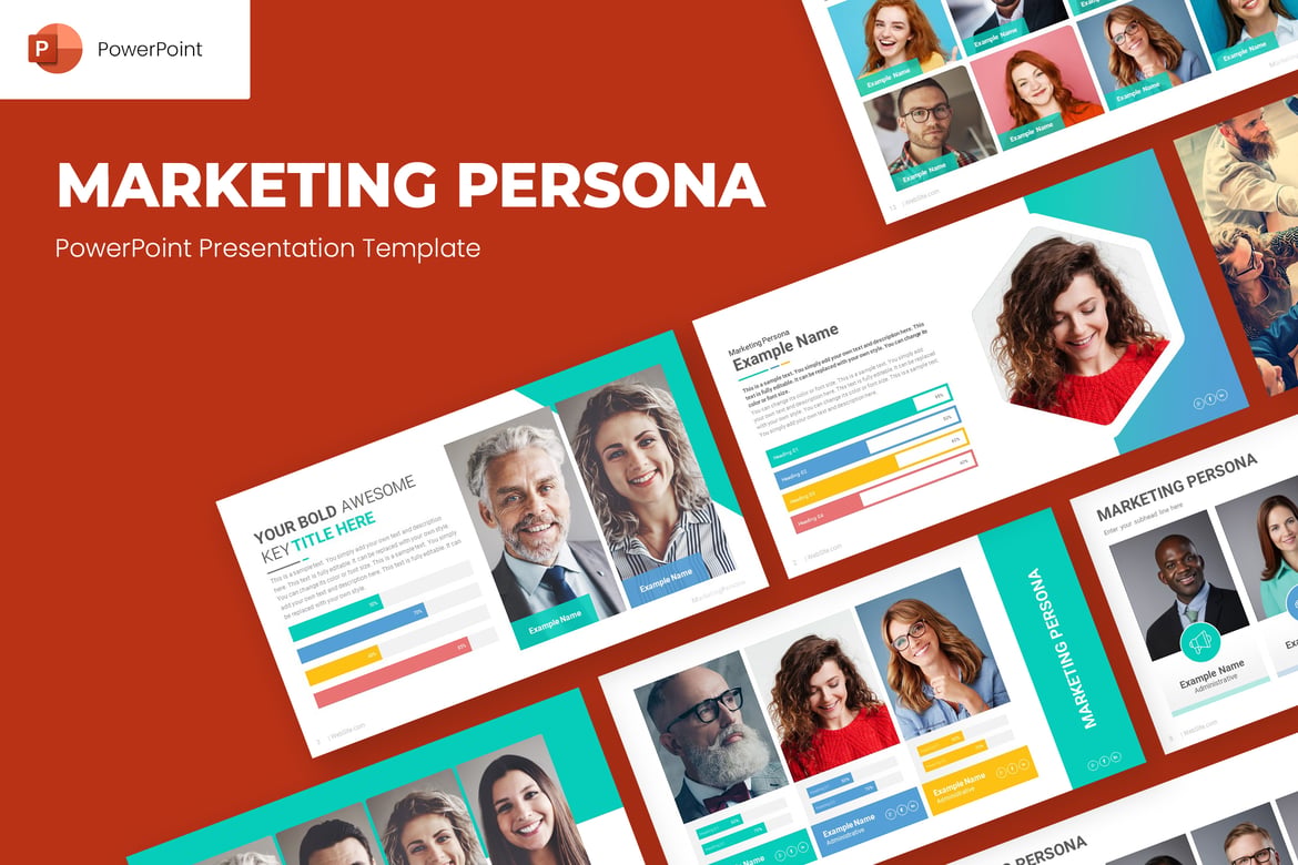 Template Presentasi PowerPoint Persona Pemasaran yang Efektif
