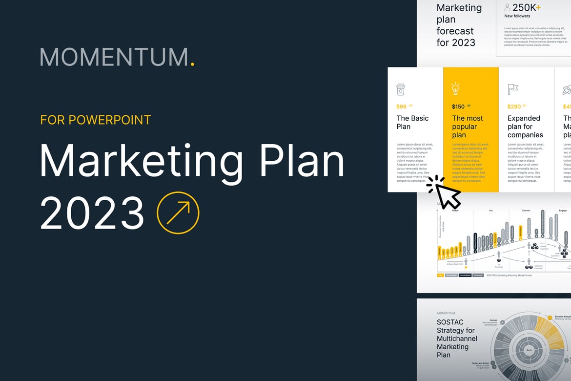 Template Presentasi Rencana Pemasaran 2023 untuk PowerPoint