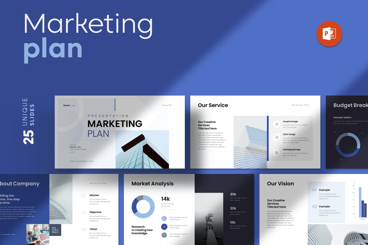 Template Presentasi Rencana Pemasaran PowerPoint yang Menarik