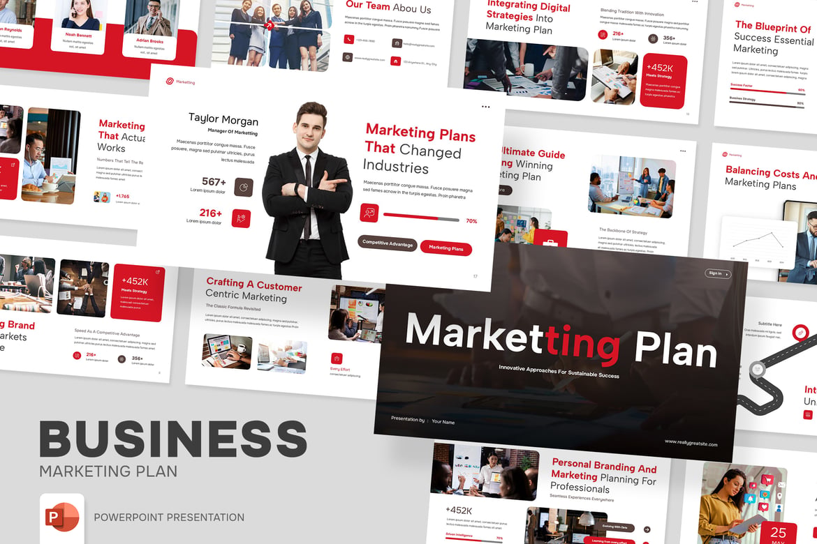 Template Presentasi Rencana Pemasaran Profesional