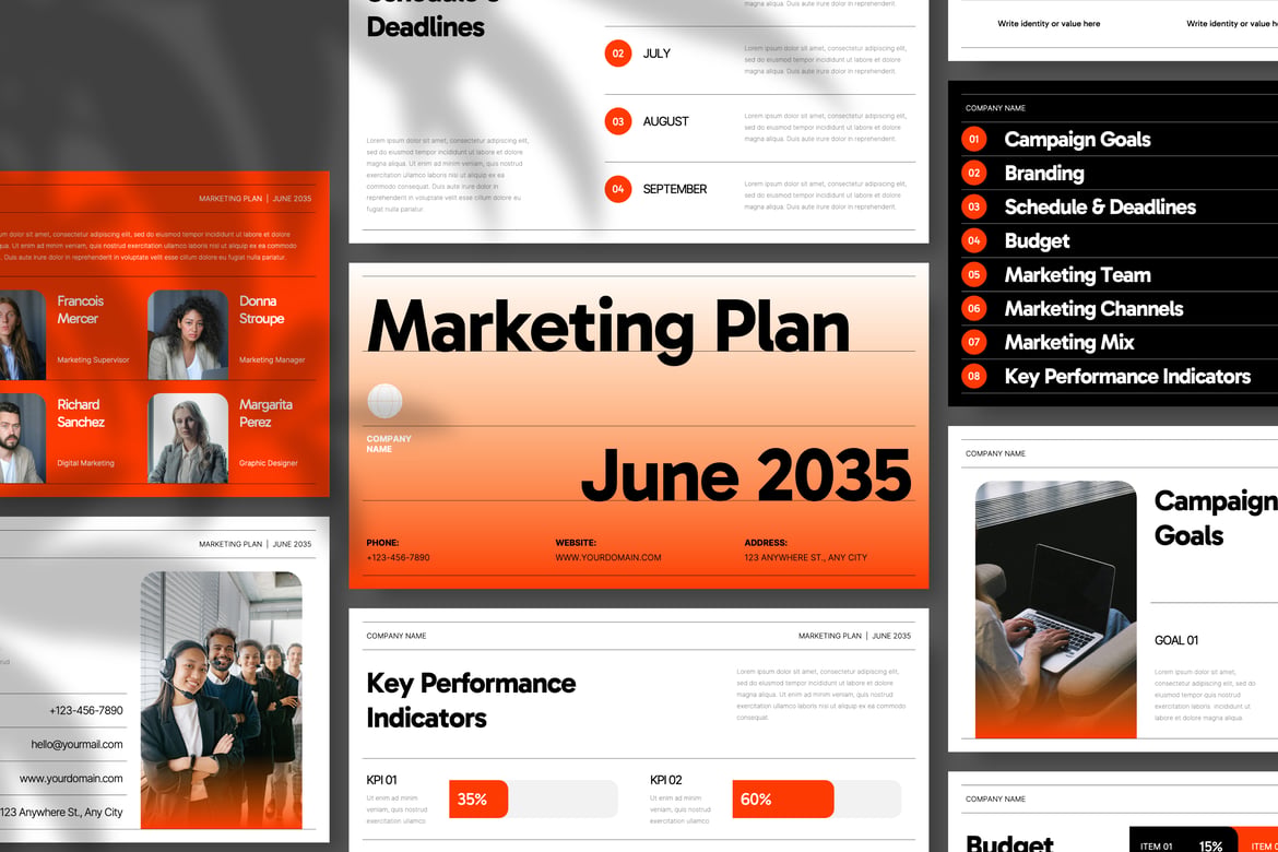 Template Powerpoint Rencana Pemasaran yang Minimalis dan Efektif