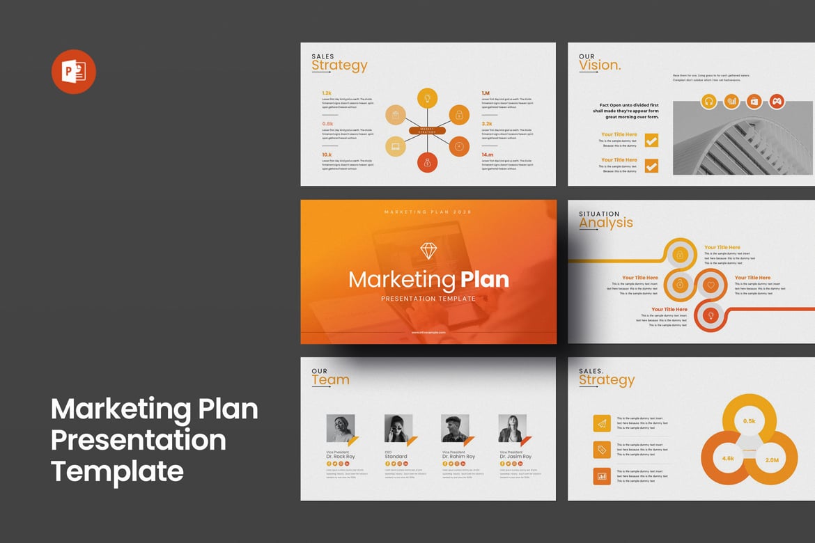 Template Presentasi PowerPoint Rencana Pemasaran yang Profesional dan Menarik